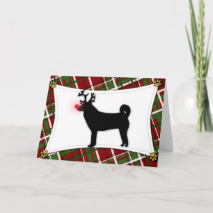 Carte de Noël Shiba Inu Reindeer