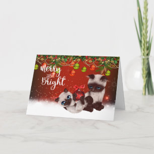 Carte de Noël Siamese Kitten