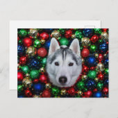 Carte de Noël Sibérienne Husky (Devant / Derrière)