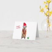 Carte de Noël Silencieuse Meerkat (Fleur jaune)