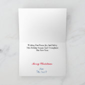 Carte de Noël Silhouette du policier agenouillé (Intérieur)