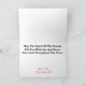 Carte de Noël Silhouette Fireman et Père Noël (Intérieur)