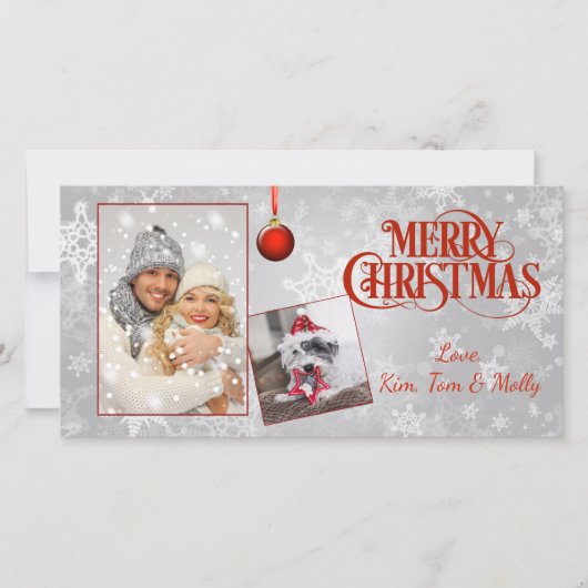 Carte de Noël Silver Photo (Devant)