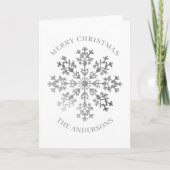 Carte de Noël Silver Snowflake (Devant)