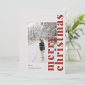 Carte de Noël simple (Debout devant)