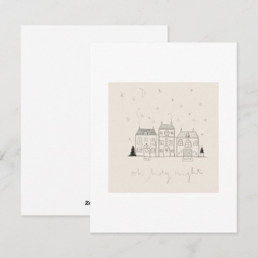 Carte de Noël simple (Devant / Derrière)