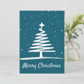 Carte de Noël simple | Arbre de Noël minimal (Debout devant)