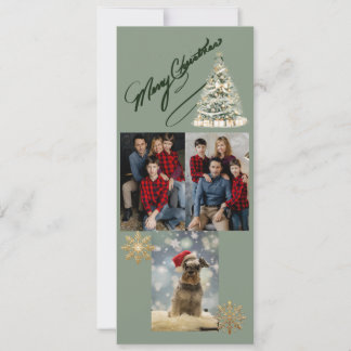 Carte de Noël simple avec collage de photos