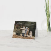 Carte de Noël simple avec écriture 3 photos  (Devant)