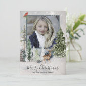 Carte de Noël simple avec photo de Fores Woodland (Debout devant)