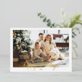 Carte de Noël simple avec photo et foil pour des F (Debout devant)