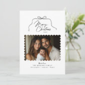 Carte de Noël simple Bow Scallopé (Debout devant)