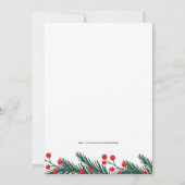 carte de Noël simple de luxe, carte de Noël de fam (Dos)