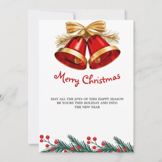carte de Noël simple de luxe, carte de Noël pour f (Devant)