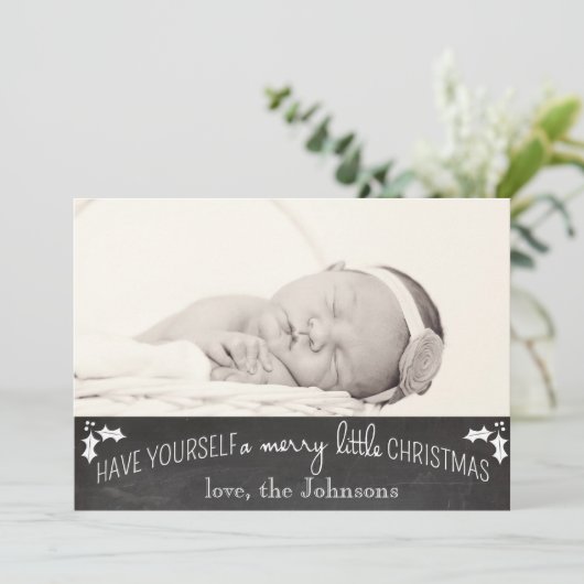 Carte de Noël simple de tableau (Debout devant)