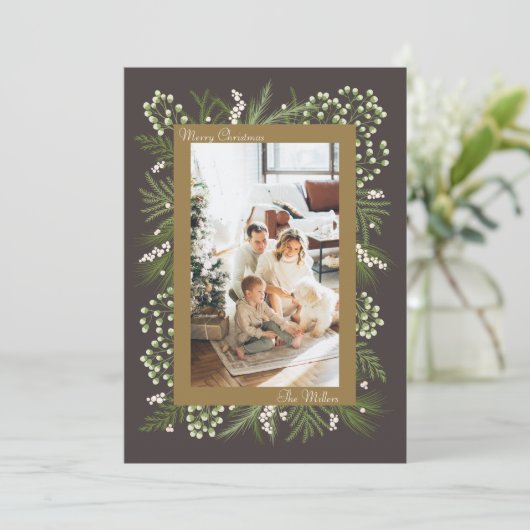 Carte de Noël simple et élégante (Debout devant)