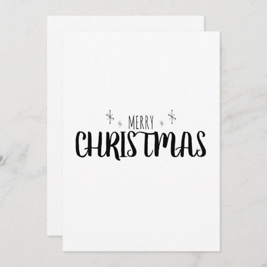 Carte de Noël simple et élégante (Devant / Derrière)