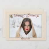 Carte de Noël simple et élégante (Devant / Derrière)