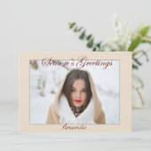 Carte de Noël simple et élégante (Debout devant)