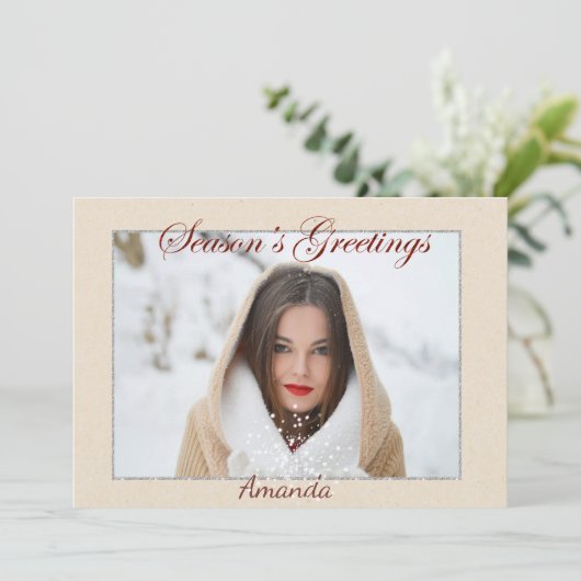 Carte de Noël simple et élégante (Debout devant)