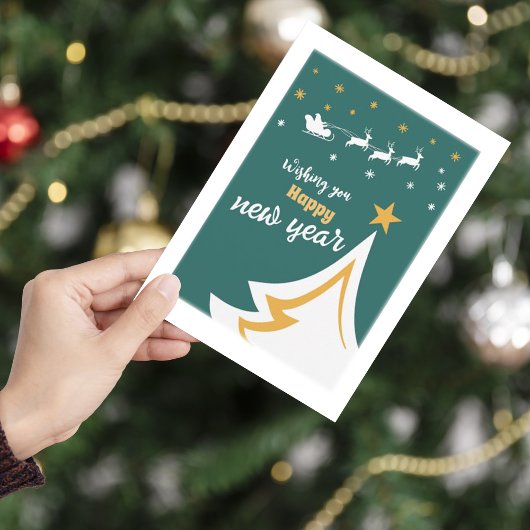 Carte de Noël simple et élégante Arbre de Noël
