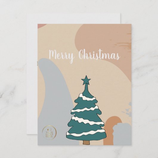Carte de Noël simple et élégante pour les clients (Devant / Derrière)
