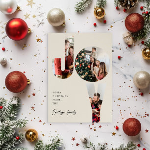 Carte de Noël simple et esthétique avec photo de f