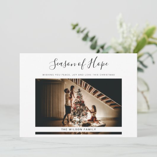 Carte de Noël simple et moderne (Debout devant)