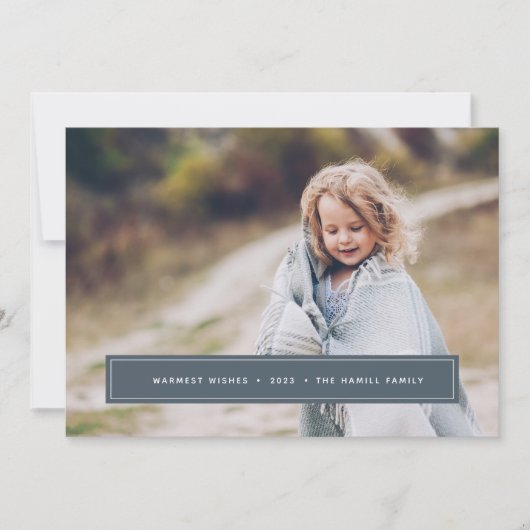 Carte de Noël simple et pleine photo | Fumée (Devant)