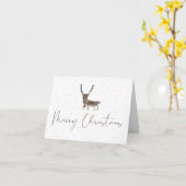 Carte de Noël simple et sucrée - Rinder (Fleur jaune)