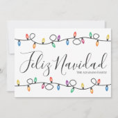 Carte de Noël Simple Feliz Navidad (Devant)