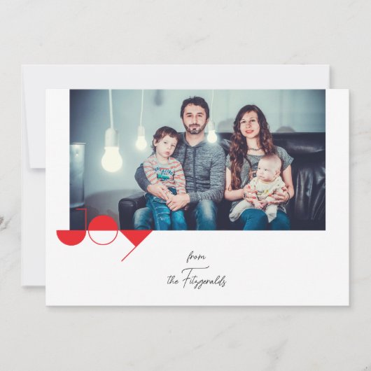 Carte de Noël simple Joie (Devant)