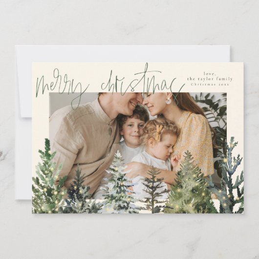 Carte de Noël simple Joyeux moderne (Devant)