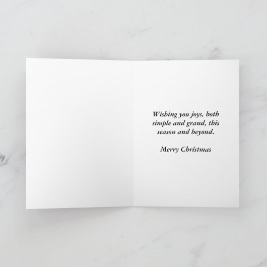 Carte de Noël simple Joys (Intérieur)