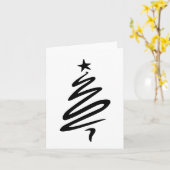 Carte de Noël, simple, minimaliste (Fleur jaune)