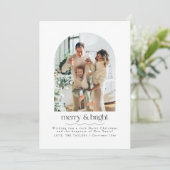 Carte de Noël simple minimaliste Arch (Debout devant)