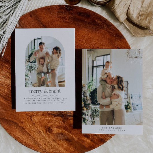 Carte de Noël simple minimaliste Arch