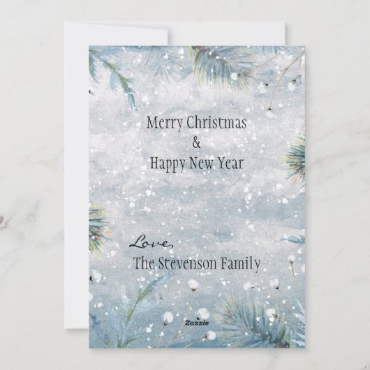 Carte de Noël simple moderne (Dos)