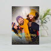 Carte de Noël simple moderne en feuille d'aluminiu (Debout devant)
