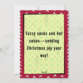 Carte de Noël simple moderne rouge non photo (Dos)