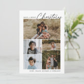 Carte de Noël Simple Multi Photo (Debout devant)