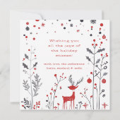 Carte de Noël simple Reindeer Family (Dos)