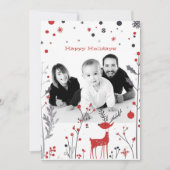 Carte de Noël simple Reindeer Family (Devant)