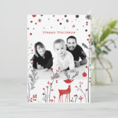 Carte de Noël simple Reindeer Family (Debout devant)