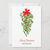 Carte de Noël simple rouge et vert (Devant)