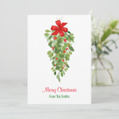 Carte de Noël simple rouge et vert (Debout devant)