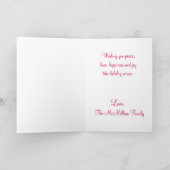 CARTE DE NOËL SIMPLE SAINTE 5x7 Modèle (Intérieur)