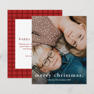 Carte de Noël simple type photo Budget Joyeux Noël