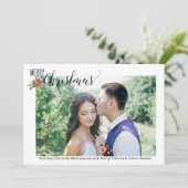 Carte de Noël simple une grande photo horizontale (Debout devant)