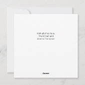 Carte de Noël simple Watercolor Pas de photo (Dos)